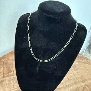 Small Silver Paperclip Necklace